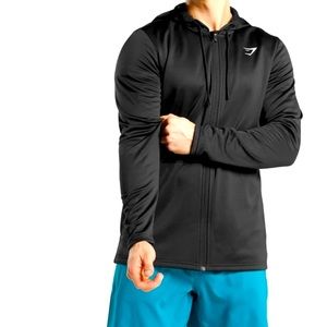 Gym Shark Men’s Arrival Zip Up Hoodie Small, Black